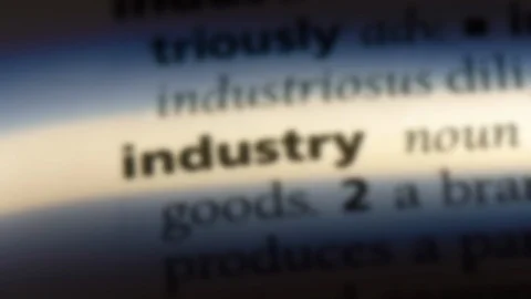 Industry word in a dictionary. Stock Footage 99561187