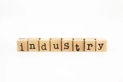 Industry wording isolate on white background Stock Photos