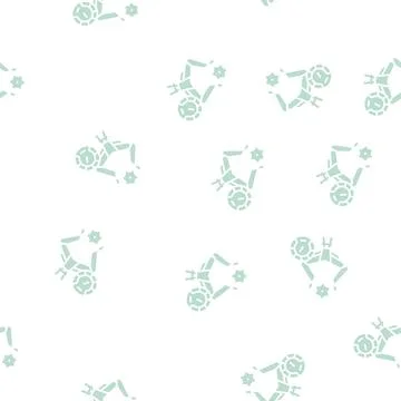 Industry work process optimize glyph seamless pattern Stock Illustration