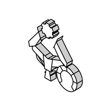 Industry work process optimize isometric icon vector illustration Stock Illustration