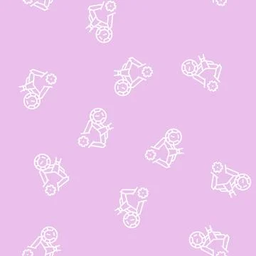 Industry work process optimize line seamless pattern Stock Illustration