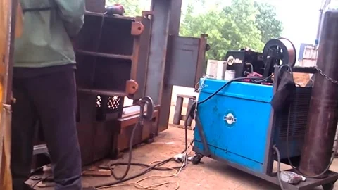 Industry, Worker Welding, Orient Machine Welding, Harvey IL Video stock 247622496