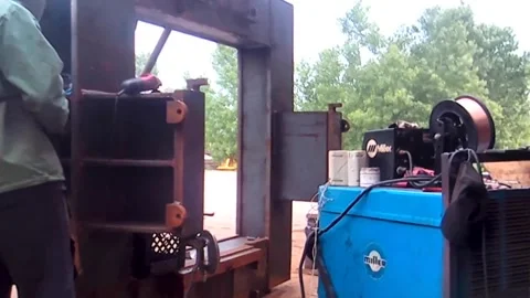 Industry, Worker Welding, Orient Machine Welding, Harvey IL Stock-Footage 247622518