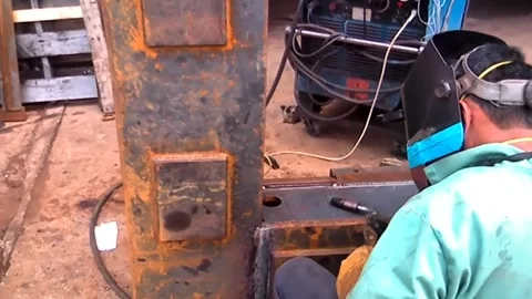 Industry, Worker Welding, Orient Machine Welding, Harvey IL Stock-Footage 247622544