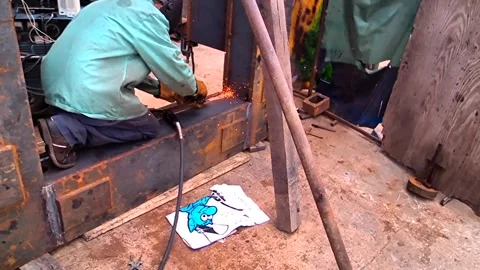 Industry, Worker Welding, Orient Machine Welding, Harvey IL Stock-Footage 247721698