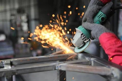 Industry worker working in factory. Stock Photos