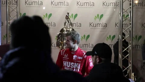Indy 500 winner Marcus Ericsson, celebration, Kumla, Sweden Stock Footage 220787903