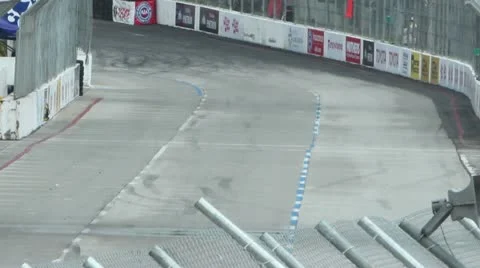 IndyCar Comies out of Corner Stock-Footage 11035652