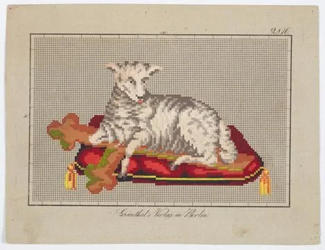 ï»¿Needlework pattern, circa 1870-1900, Germany, by Z A Grunthal. Acquisit Stock Photos