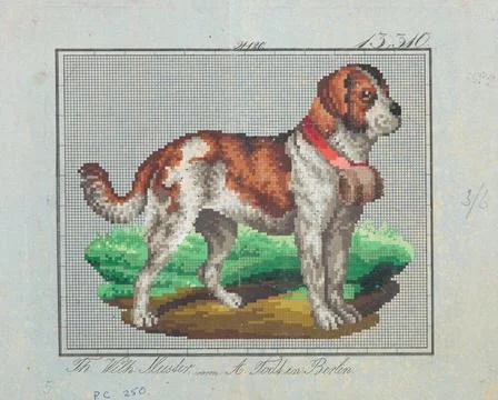 ï»¿Needlework pattern, circa 1885, Germany, by A Todt, Th. Wilh. Meister.  Stock Photos