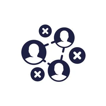 Inefficient team icon with people Stock Illustration