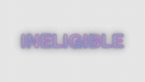 Ineligible neon effects, text animation on transparent background Stock Footage 303616332