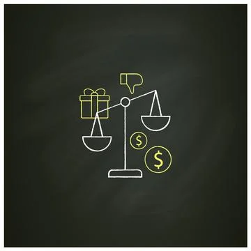 Inequality chalk icon Stock Illustration