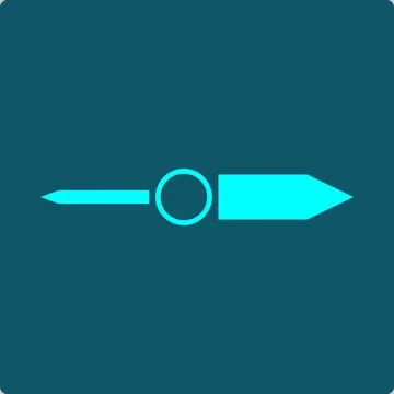 Inequality Icon – Number Line with Open Circle and Solution Ray Stock Illustration