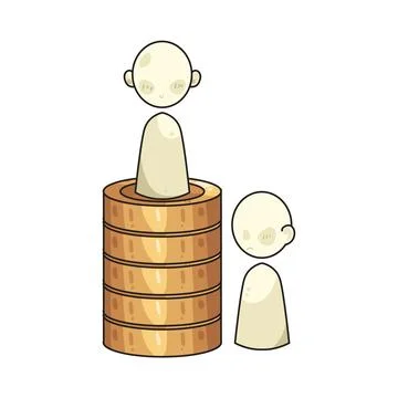 Inequality illustration Ilustração Stock