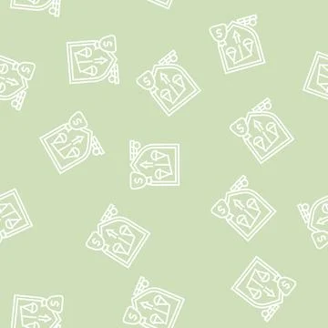Inequality social problem line seamless pattern Stock Illustration