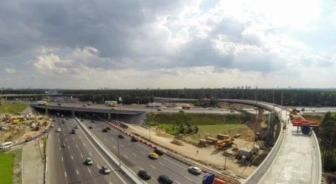 Inersection construction Foto stock