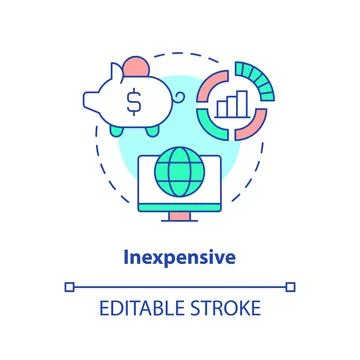 Inexpensive concept icon イラスト素材