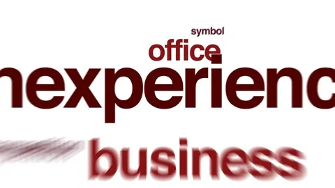 Inexperience animated word cloud. Stock Footage 70892044