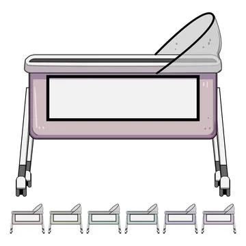 Infant bassinet cot providing safe sleeping space for newborn baby Stock Illustration
