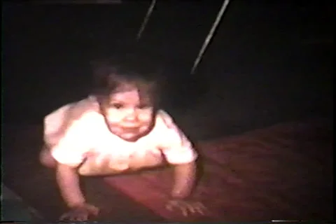 Infant crawls on floor, 1968 Video stock 36090475