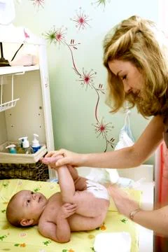Infant hygiene Stock Photos