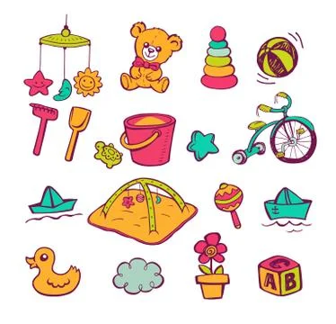 Infant Icon set Stock Illustration