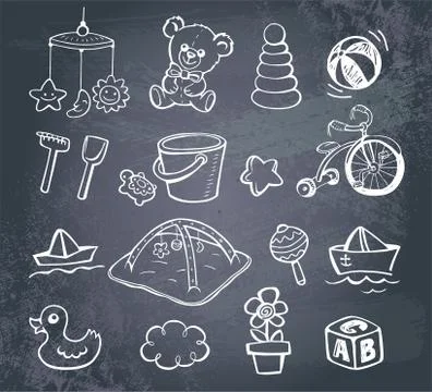 Infant Icon set Stock Illustration