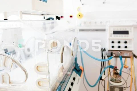 Infant Incubator Equipment - Neonatal Intensive Care Unit Stock Photos