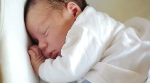 Infant a sleep calm side  Stock Footage 60094120
