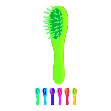 Infant soft baby brush vector cartoon graphic Stock Illustration