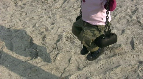 Infant on a swing Видео 724514