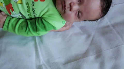Infant wakes up Stock Footage 61499485