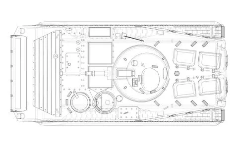 Infantry fighting vehicle. Vector Illustrazione stock