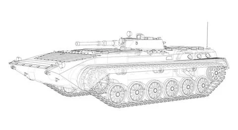 Infantry fighting vehicle. Vector Stock Illustration