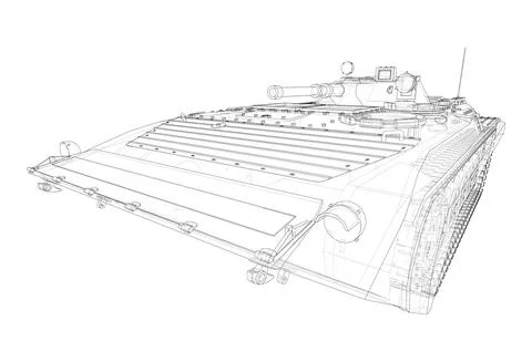 Infantry fighting vehicle. Vector Stock Illustration