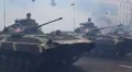 Infantry fighting vehicles at parade of military hardware in Kiev, Ukraine HD Footage