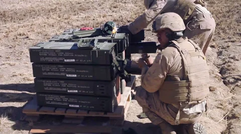 Infantry Mortar - Loading 01 Stock Footage 29524082