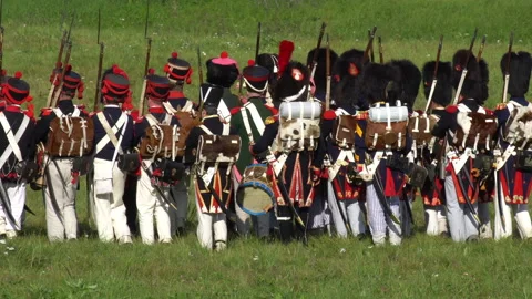 Infantry of the Napoleonic Wars Stock Footage 138990916