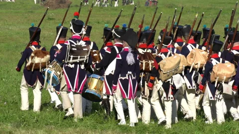 Infantry of the Napoleonic Wars Stock Footage 138991386