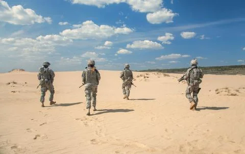 Infantrymen in action Foto stock