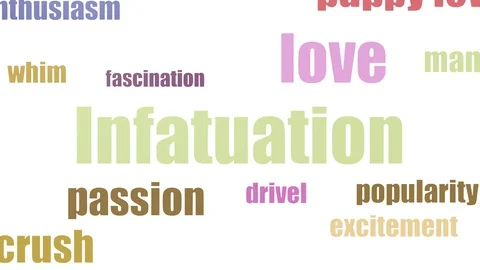 Infatuation Tag Cloud Animated Isolated Vídeo Stock 103663555