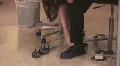 Infatuation at the workplace with leg work - 2 HD Footage