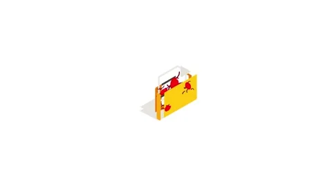 Infected email icon animation Stock Footage 161247765