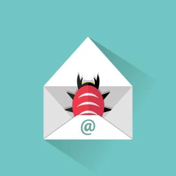Infected email icon イラスト素材