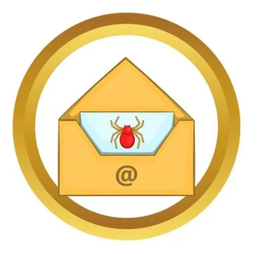 Infected email vector icon Stock Illustration