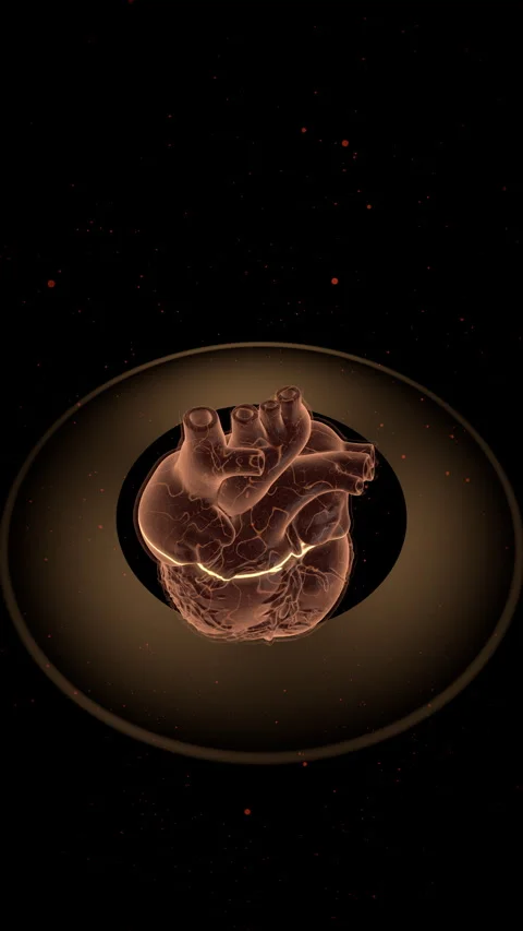 Infected Human Heart Microscope, Vertical Video 9:16 4K 스톡 동영상 336363106