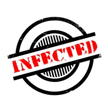 Infected rubber stamp Stock Illustration