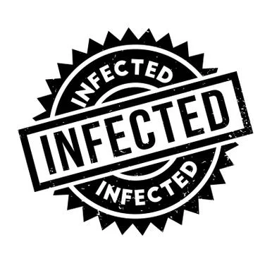 Infected rubber stamp Stock Illustration