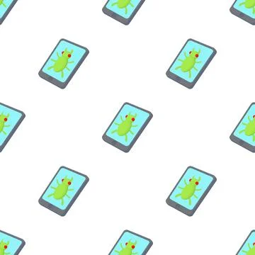 Infected smartphone pattern seamless vector 库存插图